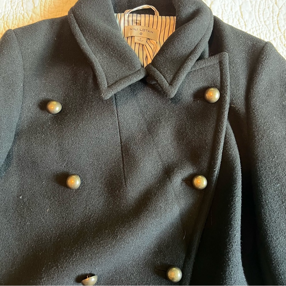 Nili Lotan Black Pea Coat - Picture 7 of 15